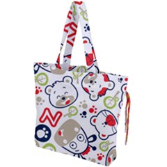 Animals-pattern Drawstring Tote Bag