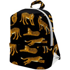 Seamless-exotic-pattern-with-tigers Zip Up Backpack by uniart180623