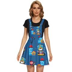 Racing-car-printing-set-cartoon-vector-pattern Apron Dress by uniart180623