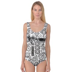 Navigation-seamless-pattern Princess Tank Leotard  by uniart180623