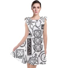 Navigation-seamless-pattern Tie Up Tunic Dress by uniart180623