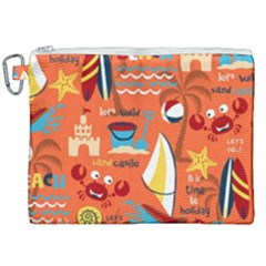 Seamless-pattern-vector-beach-holiday-theme-set Canvas Cosmetic Bag (xxl) by uniart180623