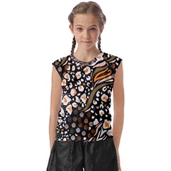 Trendy-mix-animal-skin-prints Kids  Raglan Cap Sleeve Tee by uniart180623