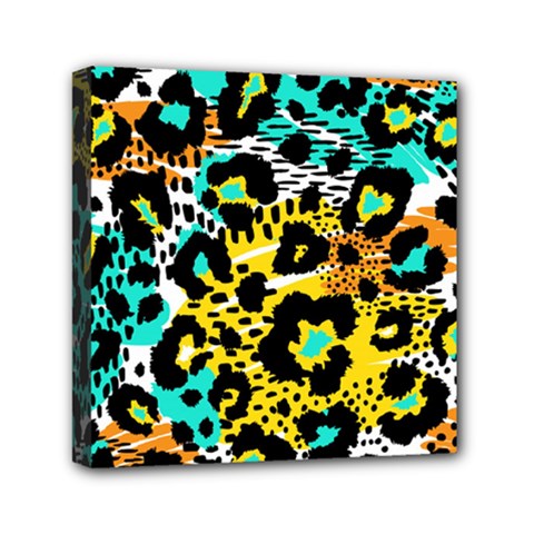 Seamless-leopard-wild-pattern-animal-print Mini Canvas 6  x 6  (Stretched)