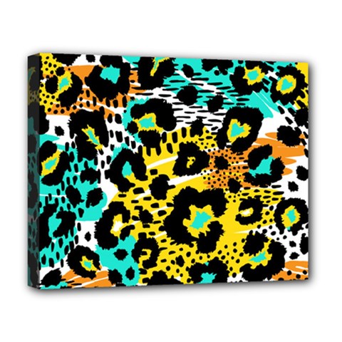 Seamless-leopard-wild-pattern-animal-print Deluxe Canvas 20  x 16  (Stretched)