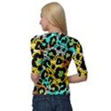 Seamless-leopard-wild-pattern-animal-print Quarter Sleeve Raglan Tee View2