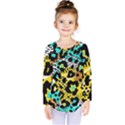 Seamless-leopard-wild-pattern-animal-print Kids  Long Sleeve Tee View1