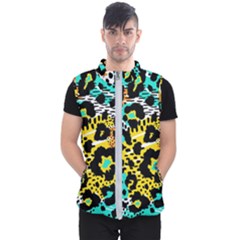 Seamless-leopard-wild-pattern-animal-print Men s Puffer Vest