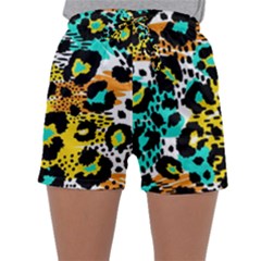 Seamless-leopard-wild-pattern-animal-print Sleepwear Shorts