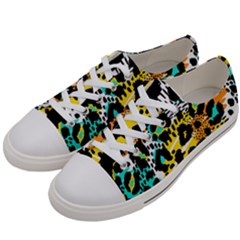 Seamless-leopard-wild-pattern-animal-print Women s Low Top Canvas Sneakers