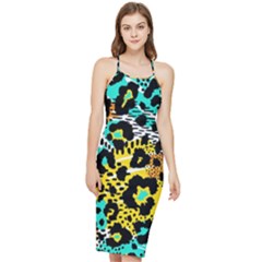 Seamless-leopard-wild-pattern-animal-print Bodycon Cross Back Summer Dress