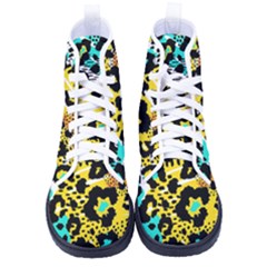 Seamless-leopard-wild-pattern-animal-print Men s High-top Canvas Sneakers by uniart180623