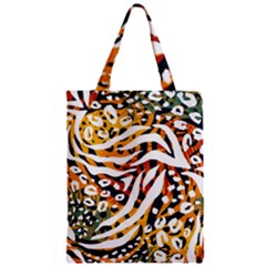 Abstract-geometric-seamless-pattern-with-animal-print Zipper Classic Tote Bag by uniart180623