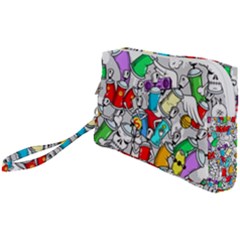 Graffiti-characters-seamless-pattern Wristlet Pouch Bag (small)