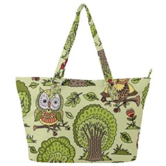 Seamless-pattern-with-trees-owls Full Print Shoulder Bag by uniart180623