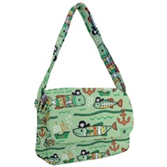 Seamless-pattern-fishes-pirates-cartoon Courier Bag