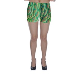 Beautiful-peacock Skinny Shorts