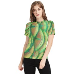 Beautiful-peacock Women s Short Sleeve Rash Guard