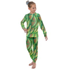 Beautiful-peacock Kids  Long Sleeve Set 