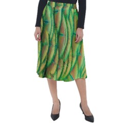 Beautiful-peacock Classic Velour Midi Skirt 