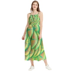 Beautiful-peacock Boho Sleeveless Summer Dress