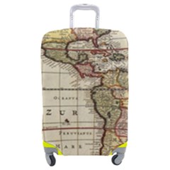 Vintage World Map Old  Globe Antique America Luggage Cover (medium) by uniart180623