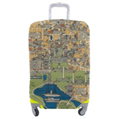 Vintatge Map Of Washington Dc Luggage Cover (medium)