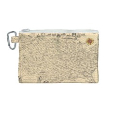 1940 Vintage Map Of The Usa Canvas Cosmetic Bag (medium)