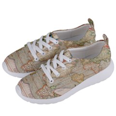 Old World Map Of Continents The Earth Vintage Retro Women s Lightweight Sports Shoes by uniart180623