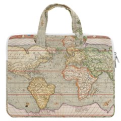 Old World Map Of Continents The Earth Vintage Retro Macbook Pro 13  Double Pocket Laptop Bag by uniart180623