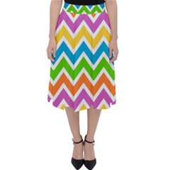 Chevron-pattern-design-texture Classic Midi Skirt