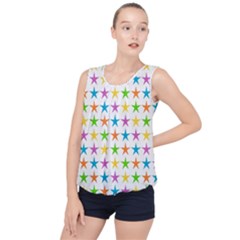 Star-pattern-design-decoration Bubble Hem Chiffon Tank Top by uniart180623