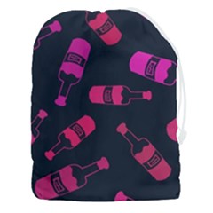Wine Bottles Background Graphic Drawstring Pouch (3xl) by uniart180623