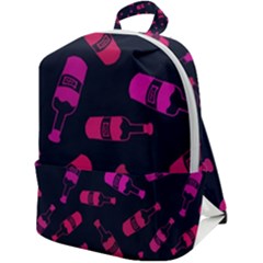 Wine Bottles Background Graphic Zip Up Backpack by uniart180623