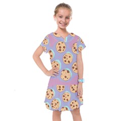 Cookies Chocolate Chips Chocolate Cookies Sweets Kids  Drop Waist Dress by uniart180623