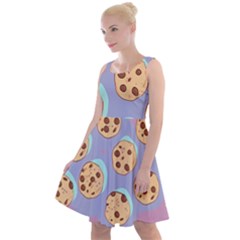 Cookies Chocolate Chips Chocolate Cookies Sweets Knee Length Skater Dress by uniart180623