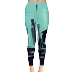 Buildings City Urban Destruction Background Everyday Leggings  by uniart180623