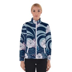 Flowers Pattern Floral Ocean Abstract Digital Art Women s Bomber Jacket