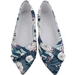 Flowers Pattern Floral Ocean Abstract Digital Art Women s Bow Heels by uniart180623