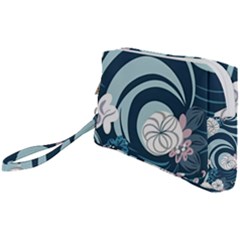 Flowers Pattern Floral Ocean Abstract Digital Art Wristlet Pouch Bag (small)