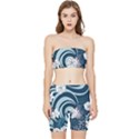 Flowers Pattern Floral Ocean Abstract Digital Art Stretch Shorts and Tube Top Set View1