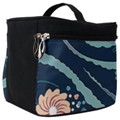 Waves Flowers Pattern Water Floral Minimalist Make Up Travel Bag (big) by uniart180623