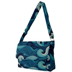 Waves Ocean Sea Abstract Whimsical Abstract Art Full Print Messenger Bag (s) by uniart180623