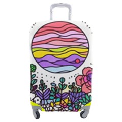 Rainbow Fun Cute Minimal Doodle Drawing Unique Luggage Cover (medium) by uniart180623