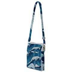 Waves Ocean Sea Pattern Water Tsunami Rough Seas Multi Function Travel Bag by uniart180623