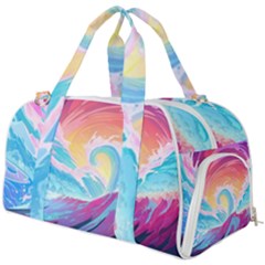 Waves Ocean Sea Tsunami Nautical Burner Gym Duffel Bag