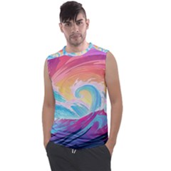 Waves Ocean Sea Tsunami Nautical Men s Regular Tank Top