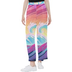 Waves Ocean Sea Tsunami Nautical Women s Pants 