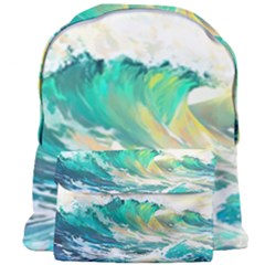 Waves Ocean Sea Tsunami Nautical Art Giant Full Print Backpack by uniart180623