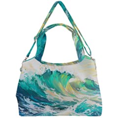 Waves Ocean Sea Tsunami Nautical Art Double Compartment Shoulder Bag